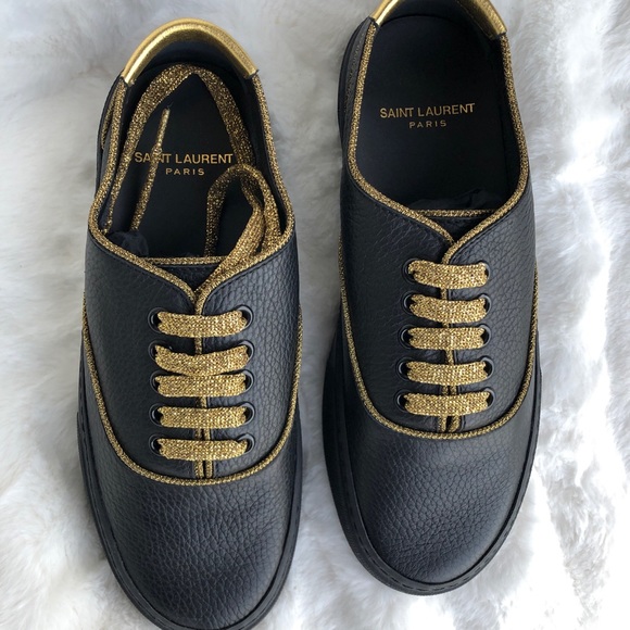 Saint Laurent Shoes - Saint Laurent Leather Sneakers